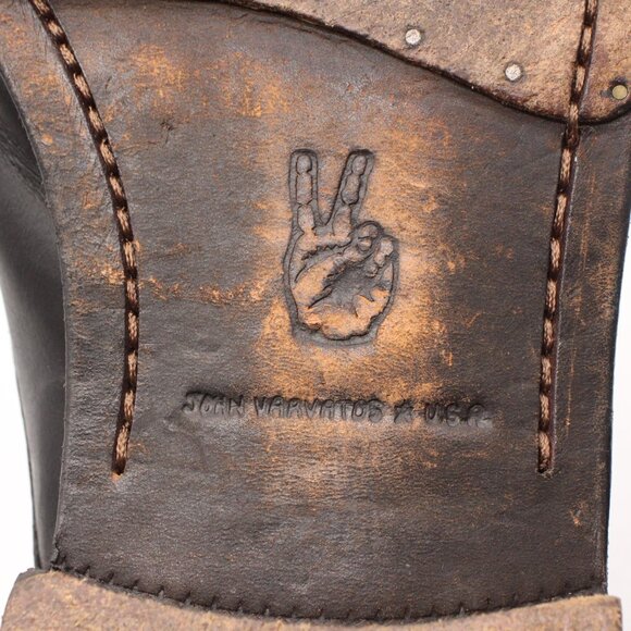 John Varvatos USA Men's Size 9 M Black Leather Plain Toe Oxfords Dress Shoes - Picture 4 of 10